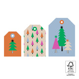 X-mas Cadeaulabels Multi Sizes - Trees