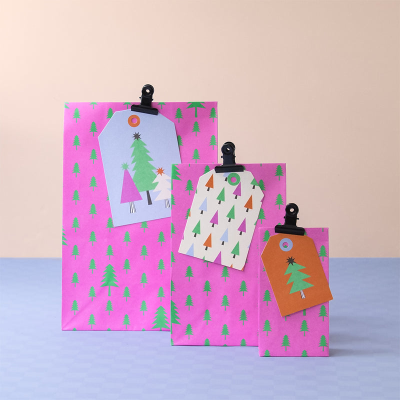 X-mas Cadeaulabels Multi Sizes - Trees